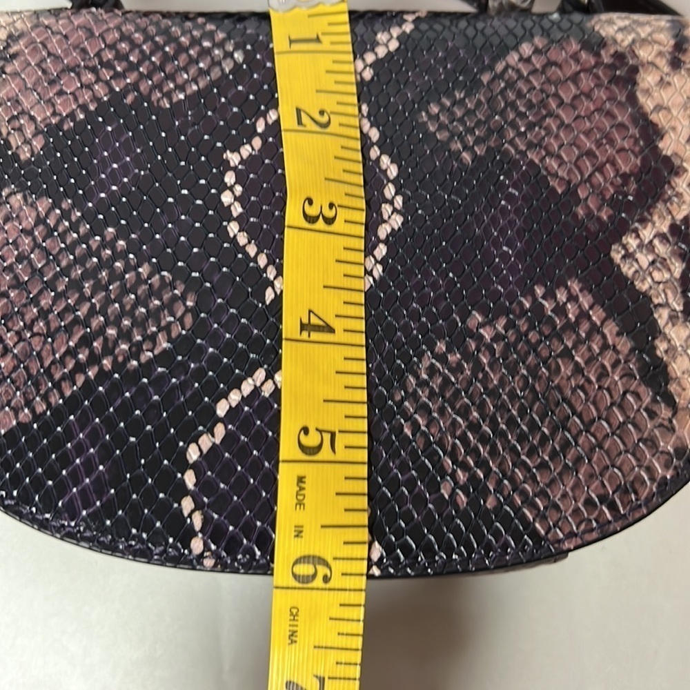 NWOT Vince Camuto Alexi Brown Leather Snake Crossbody - Picture 14 of 15